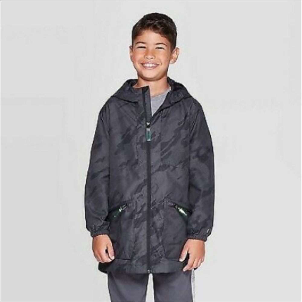C9 by Champion Kids Camo Hooded Rain Jacket